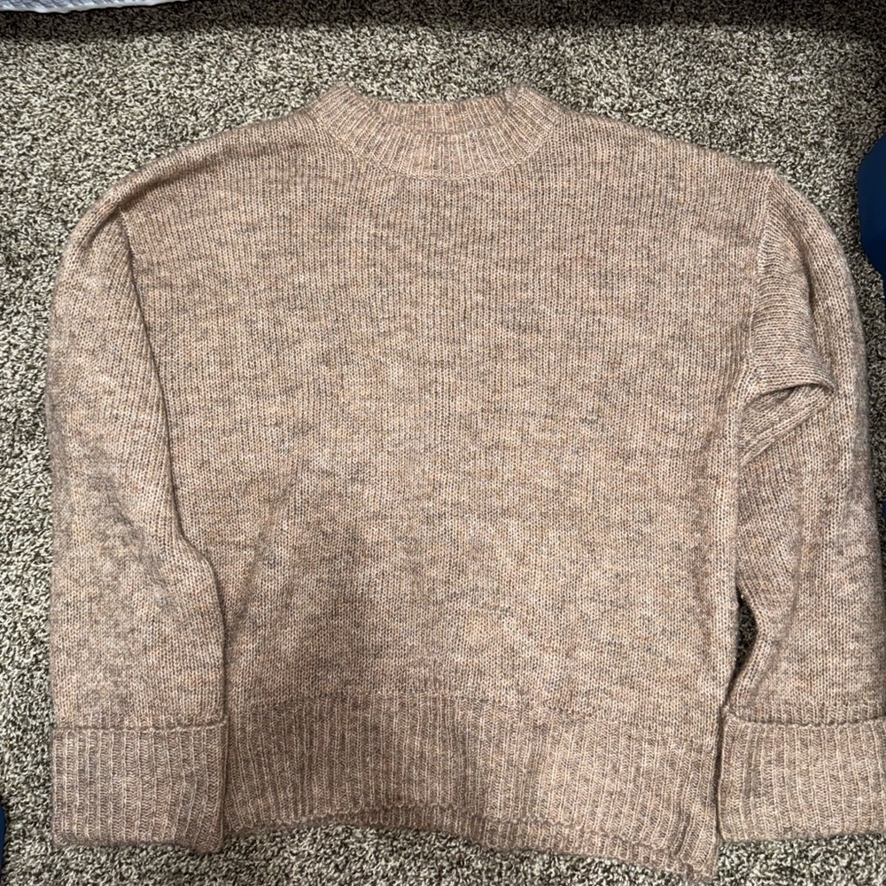 SHEIN Tan Cowl Neck Sweater